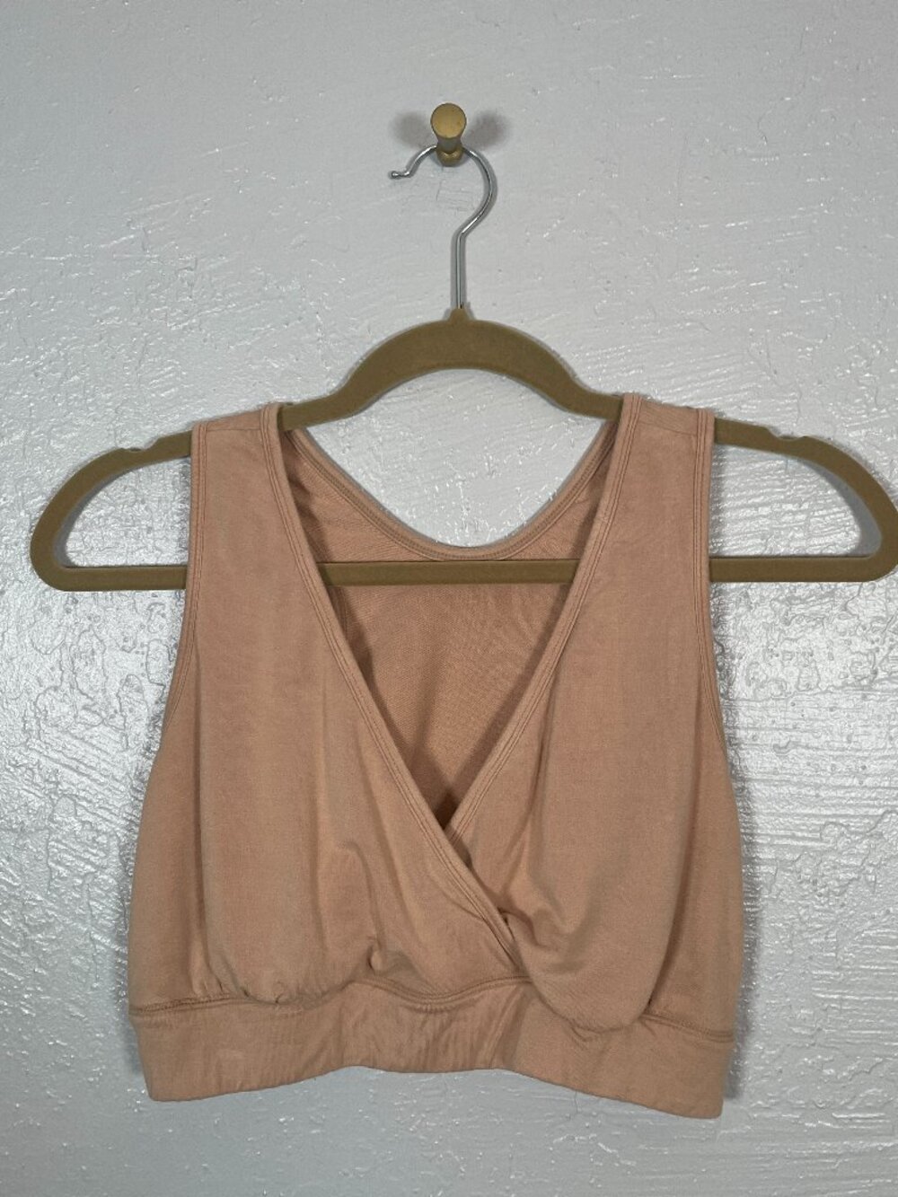 Kindred Bravely Women XL Busty Tan French Terry Racerback Nursing & Sleep Bra